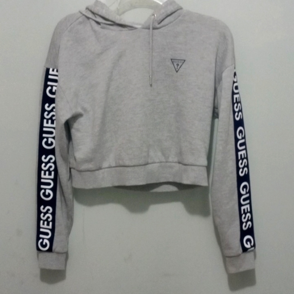 Guess Crop Sweatshirt with Hoodie